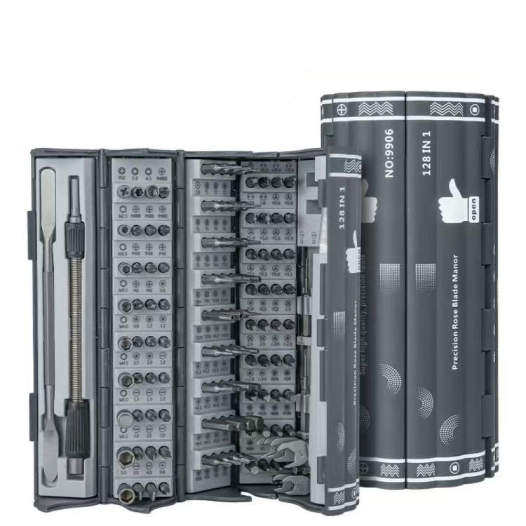 Set di cacciaviti di precisione 128 in 1 con custodia arrotolabile e kit di riparazione magnetico