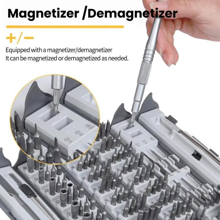 Set di cacciaviti di precisione 128 in 1 con custodia arrotolabile e kit di riparazione magnetico