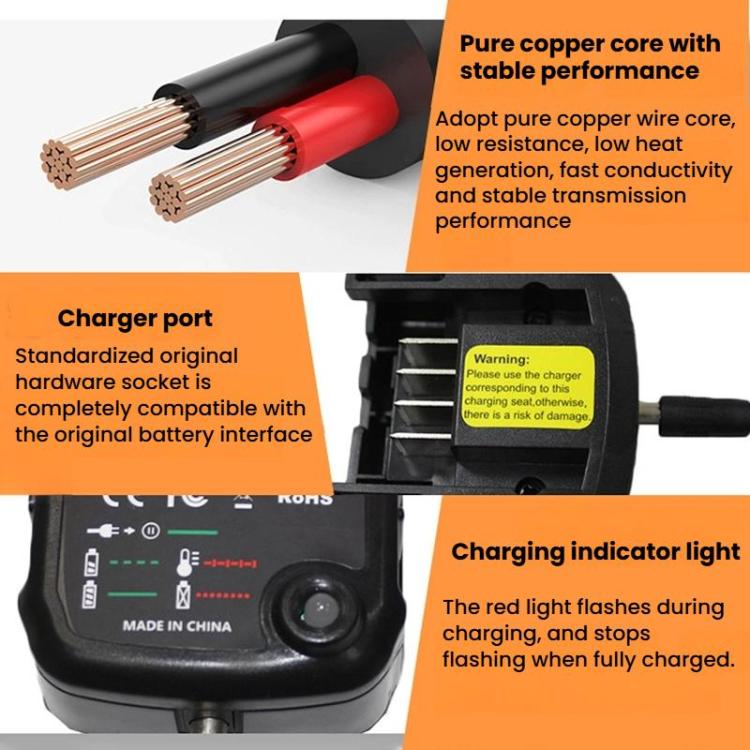 Caricabatterie litio Black&Decker 12-18V LCS1620 con plug US, EU