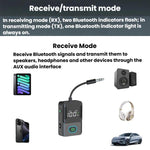 Adattatore audio BR16 per auto con doppio microfono, ricevitore e trasmettitore Bluetooth, lunga durata., BR16