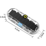 Luce di segnalazione anticollisione a energia solare per auto, luce posteriore a LED wireless per moto, 2pcs