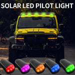 Luce di segnalazione a LED a energia solare per tetto di camion e pickup., Transparent Yellow Light, Transparent White Light, Transparent 7 Colors, Transparent Black Yellow Light, Transparent Black White Light, Transparent Black 7 Colors