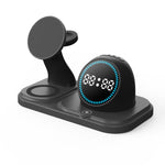 Orologio da tavolo magnetico wireless 6 in 1 con conto alla rovescia e altoparlante Bluetooth RGB