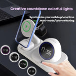 Orologio da tavolo magnetico wireless 6 in 1 con conto alla rovescia e altoparlante Bluetooth RGB