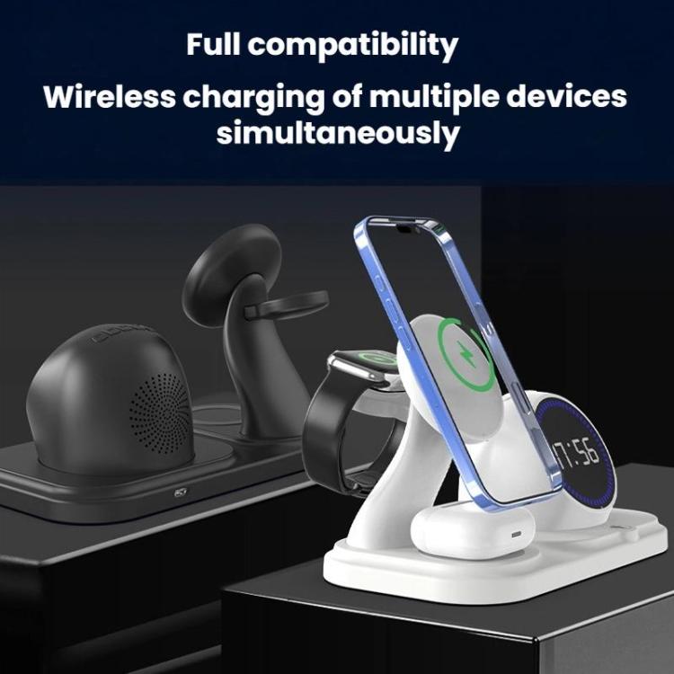 Orologio da tavolo magnetico wireless 6 in 1 con conto alla rovescia e altoparlante Bluetooth RGB