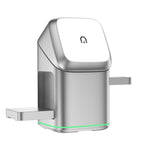 Supporto girevole 3 in 1 in metallo con base magnetica per ricarica wireless
