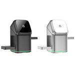 Supporto girevole 3 in 1 in metallo con base magnetica per ricarica wireless