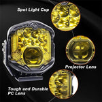 Faro a LED OL-21W04Y da 7 pollici con funzione Angel Eye per illuminazione a lunga distanza e luce di lavoro.