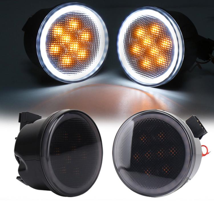 Set 2 luci LED gialle a forma di fiore per Jeep Wrangler