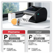 Stampante per etichette di spedizione Bluetooth Phomemo D450-BT, etichettatrice senza inchiostro con codice a barre per etichette da 20 a 115 mm., D450-BT