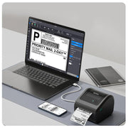 Stampante per etichette di spedizione Bluetooth Phomemo D450-BT, etichettatrice senza inchiostro con codice a barre per etichette da 20 a 115 mm., D450-BT