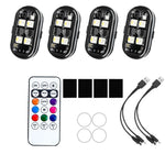 Fanale posteriore a LED lampeggiante per moto con telecomando wireless per retrofit, 1 Light, 2 Lights, 4 Lights, 6 Lights, 8 Lights