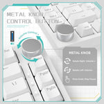 Ajazz AK820 Hot Swappable Wired Mechanical Keyboard With Light, Green Switch Ice Blue Light White, Red Switch White Light Black, AS Red Switch White Light Gray White, HP Switch White Light White Gray, Sea Salt Switch RGB Purple White Blue              ...