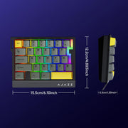 Ajazz AK029 Magnetic Rice Switch HIFI Edition RGB Backlight Wired Single Handed Gaming Keyboard