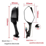 Specchietto retrovisore per moto con luce LED per Kawasaki ZX-10R 2011-2015