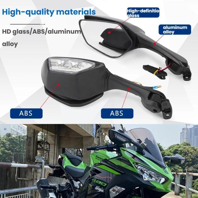 Specchietto retrovisore per moto con luce LED per Kawasaki ZX-10R 2011-2015