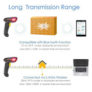 Scanner di codici a barre wireless 1D/2D Bluetooth, lettore portatile di codici QR, NETUM NT-1228BL