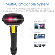 Scanner di codici a barre wireless 1D/2D Bluetooth, lettore portatile di codici QR, NETUM NT-1228BL