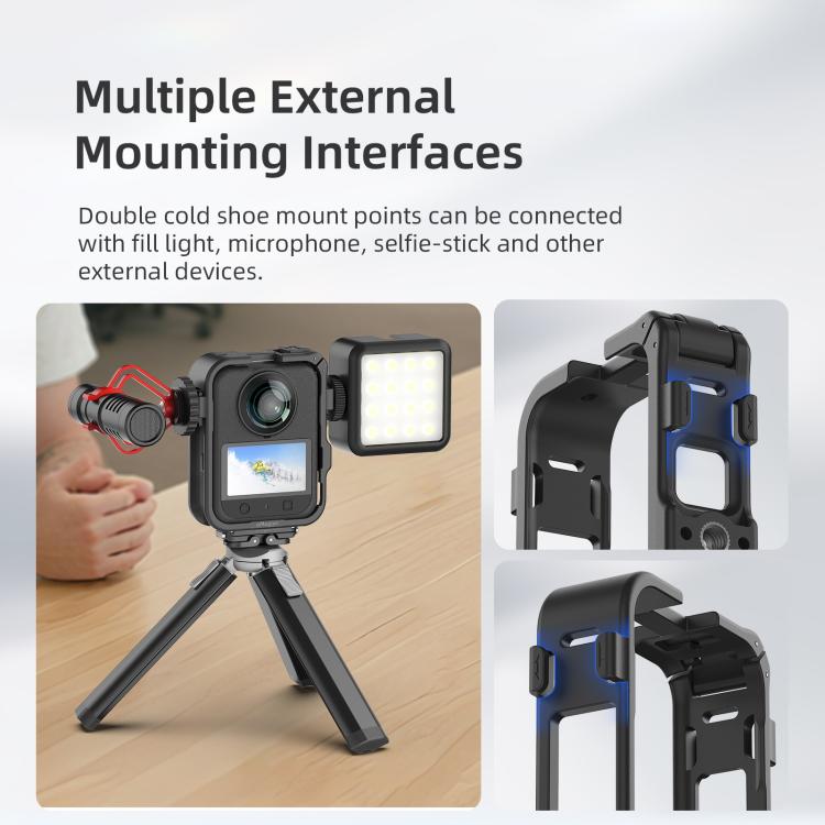 Gabbia di espansione per DJI Osmo 360 con copriobiettivo