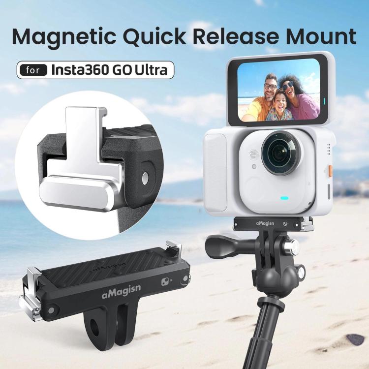 Adattatore montaggio magnetico plastica per Insta360 Go Ultra
