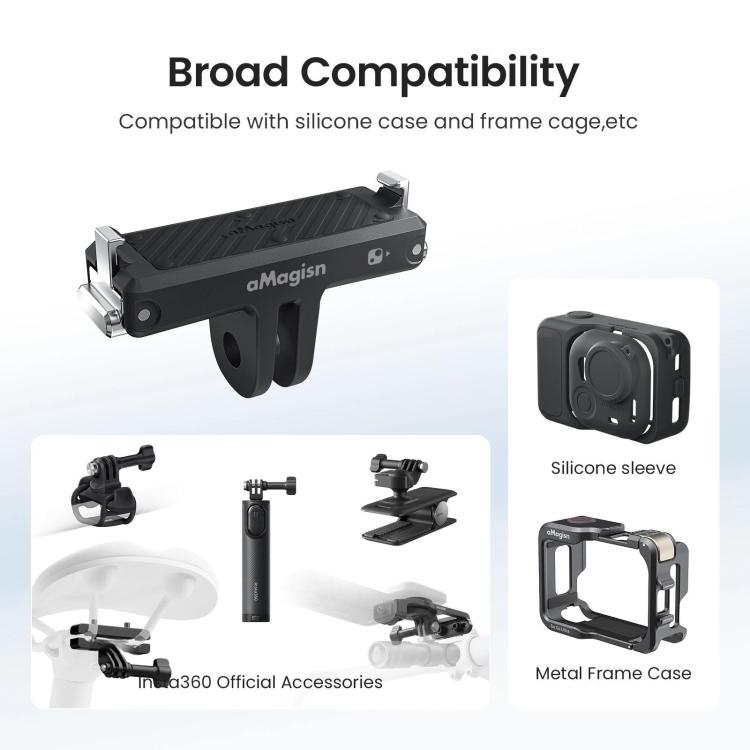 Adattatore montaggio magnetico plastica per Insta360 Go Ultra