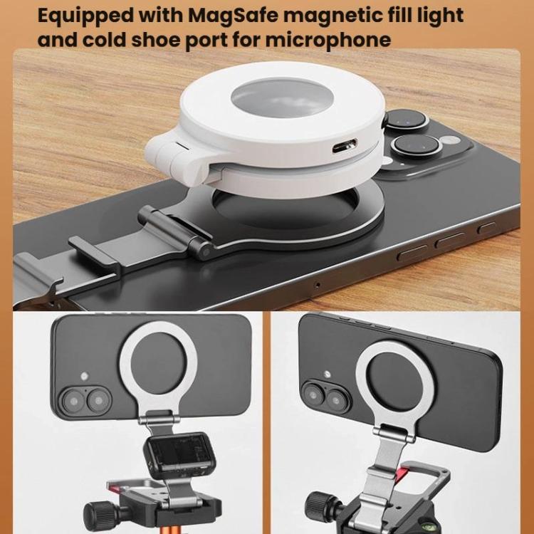 Accessorio Magsafe con clip metallica pieghevole e supporto espandibile da 1/4 per cellulari con funzione magnetica., MB015