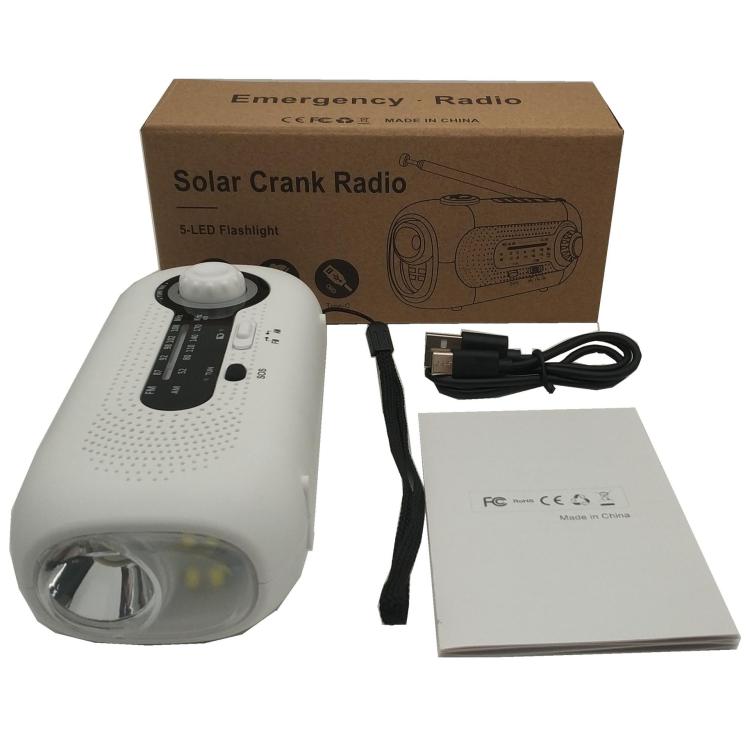 SOS Emergency Solar Hand Crank Weather Radio, No Battery, US Version, Europe Version, Japan Version