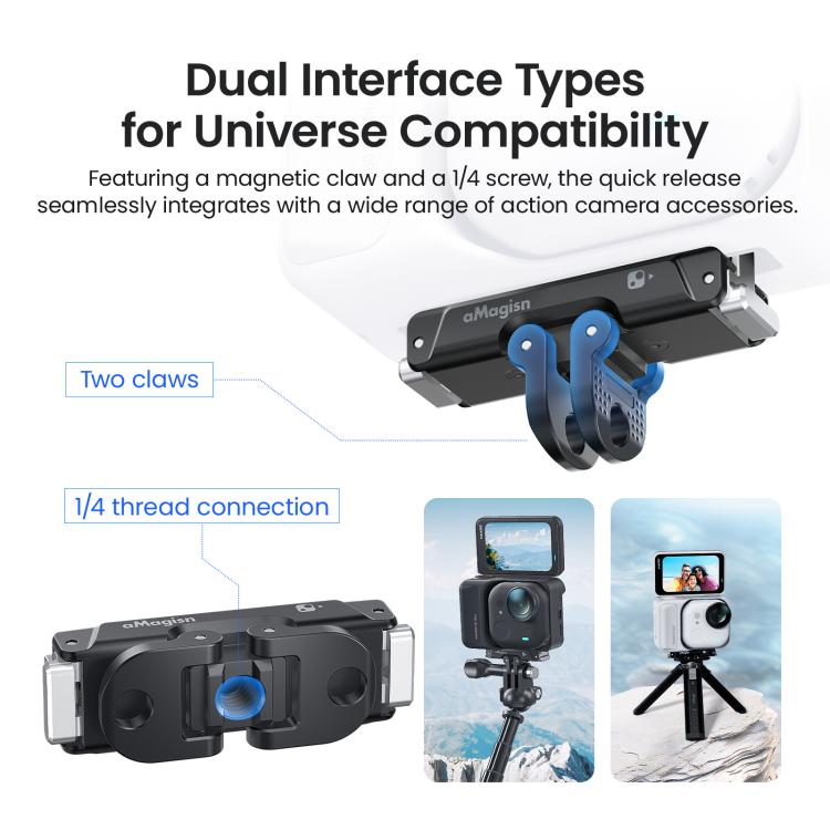 Adattatore magnetico sgancio rapido per Insta360 Go Ultra