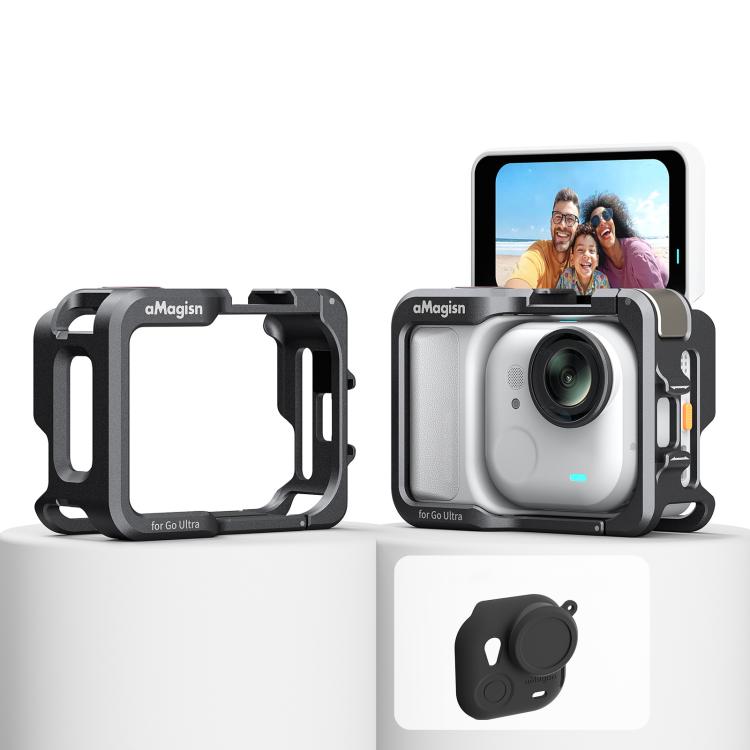 Gabbia metallica con copertura silicone per Insta360 GO Ultra