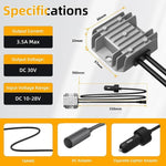 Convertitore di potenza, caricabatterie per auto, accendisigari, 12V / 24V To 30V 3.5A With 1m Car Charger