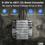 Convertitore di potenza, amplificatore di tensione, 12V / 24V To 48V 1.5A With 1m DC Cable, 12V / 24V To 48V 1.5A With 1m DC Cable Clips