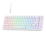 Ajazz AK680 MAX Magnetic Shaft Mechanical Wired Keyboard With RGB Light, Black, White, Black Gray Yellow, Blue White Dark Blue, Side Engraving Gradient Pink, Contour Line Black, Contour Line White