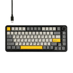 Ajazz AK820 MAX Hot-swappable Gasket 75 Mechanical Keyboard With RGB Light, Tri-mode Sea Salt Shaft V2 Side Carved Gradient Blue, Tri-mode Ice Cream Shaft Purple White Blue, Tri-mode Ice Cream Shaft Black Gray Yellow                                    ...