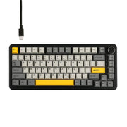 Ajazz AK820 MAX Hot-swappable Gasket 75 Mechanical Keyboard With RGB Light, Tri-mode Sea Salt Shaft V2 Side Carved Gradient Blue, Tri-mode Ice Cream Shaft Purple White Blue, Tri-mode Ice Cream Shaft Black Gray Yellow                                    ...