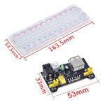MB-102 Breadboard a 830 fori + Modulo di alimentazione + 65 cavi per breadboard