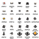 125 pezzi/set Interruttore micro tattile a pulsante per auto, 125pcs /Set