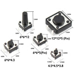 125 pezzi/set Interruttore micro tattile a pulsante per auto, 125pcs /Set