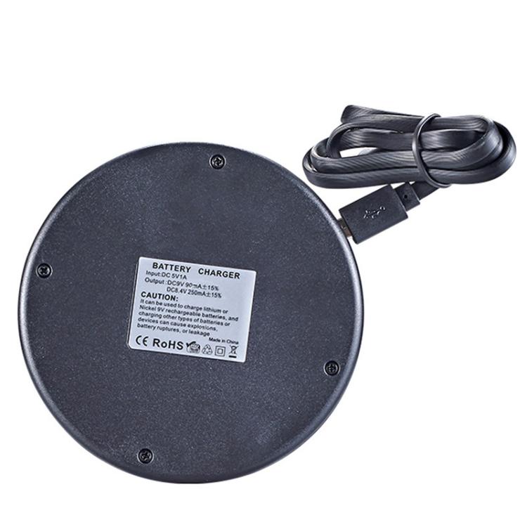 SK-C705M3 Caricabatterie intelligente a 5 slot per batterie da 9 V, base di ricarica USB per batterie Ni-MH