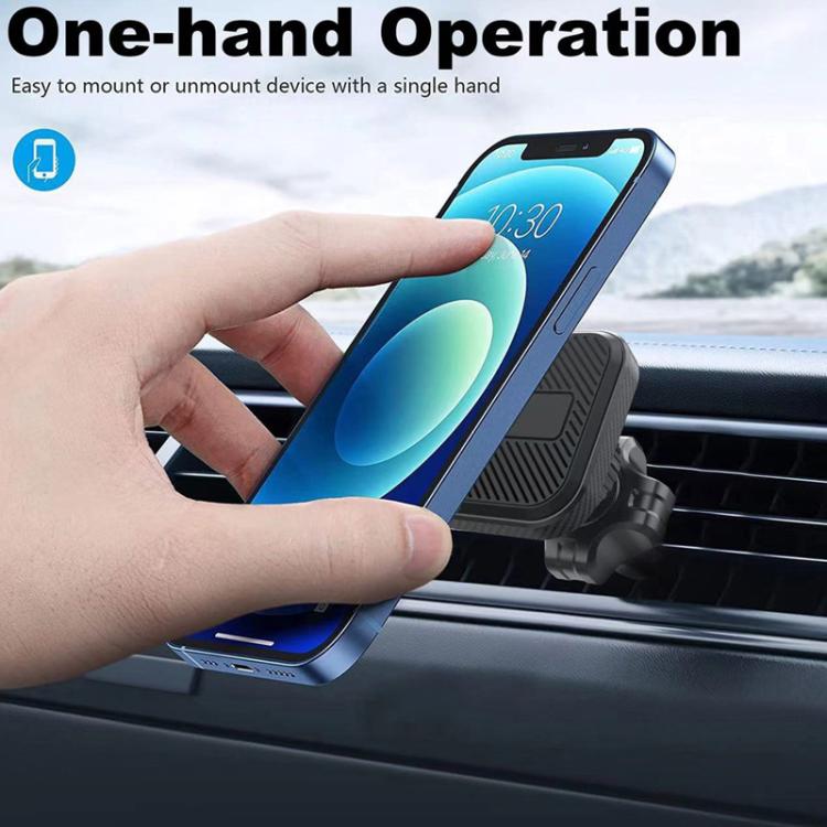 Supporto magnetico universale per telefono da fissare alla bocchetta dell'aria dell'auto, con clip e supporto per navigatore., ML-172