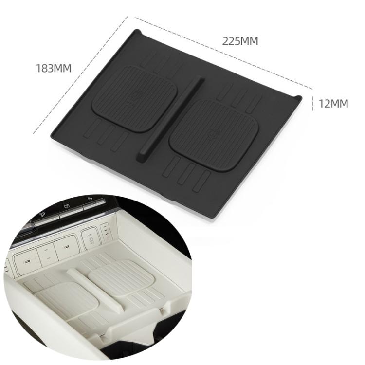 Tappetino in silicone antiscivolo e antipolvere per la ricarica wireless per Hyundai Santa Fe 2024