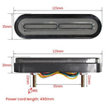 Luce freno posteriore a 60 LED DC10-80V con indicatori di direzione per moto elettriche da spiaggia e biciclette elettriche