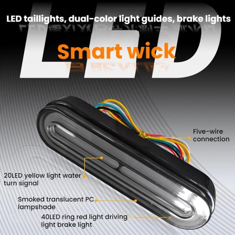 Luce freno posteriore a 60 LED DC10-80V con indicatori di direzione per moto elettriche da spiaggia e biciclette elettriche