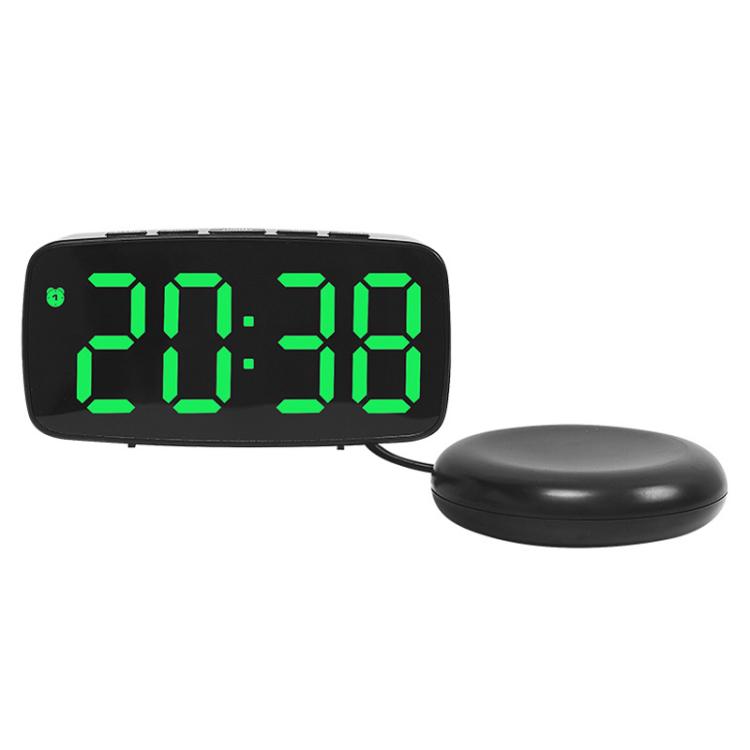 Sveglia elettronica a LED con vibrazione da comodino, Black Shell Green Light, Black Shell Blue Light, Black Shell White Light, White Shell Green Light, White Shell Blue Light, White Shell White Light