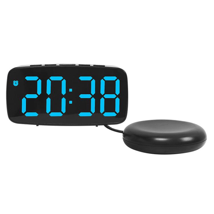 Sveglia elettronica a LED con vibrazione da comodino, Black Shell Green Light, Black Shell Blue Light, Black Shell White Light, White Shell Green Light, White Shell Blue Light, White Shell White Light
