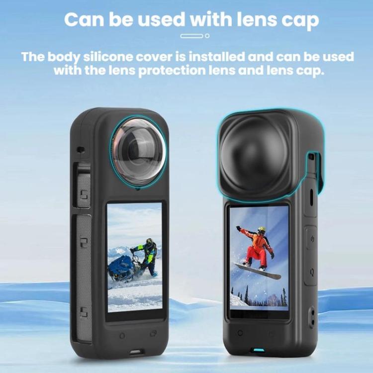 Cover protettiva in silicone antipolvere Flymile per Insta360 X4, For Insta360 X4