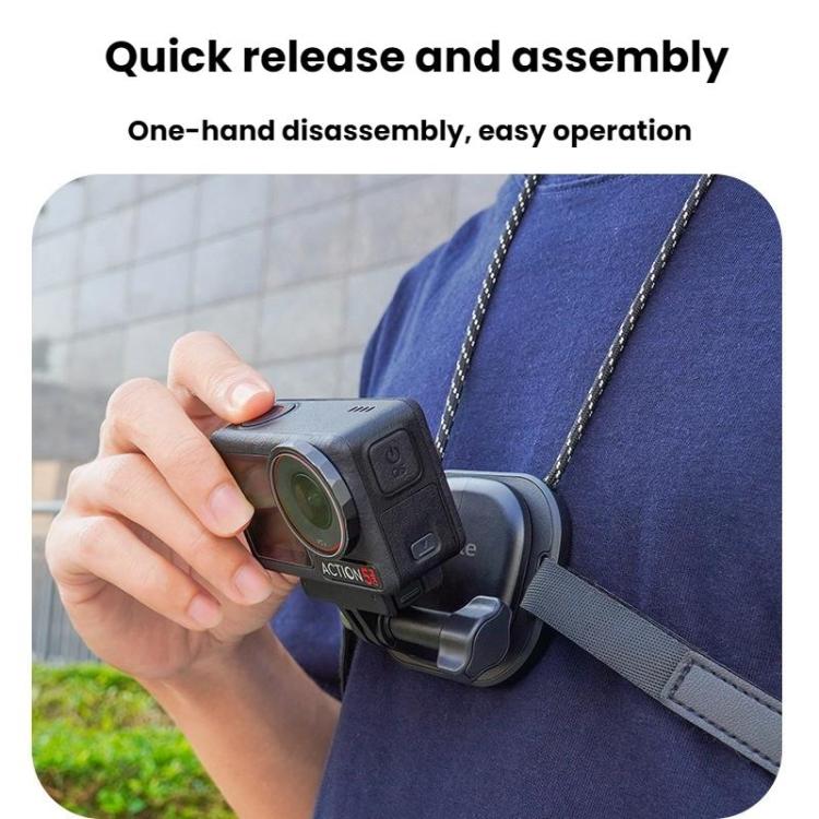 Supporto magnetico Flymile da collo per action camera DJI Osmo 360 / Pocket 3 / Action 5 Pro / Insta360 X5