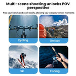 Supporto magnetico Flymile da collo per action camera DJI Osmo 360 / Pocket 3 / Action 5 Pro / Insta360 X5