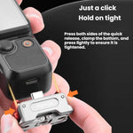 Adattatore di ricarica magnetico a sgancio rapido con doppia porta da 1/4" Flymile per DJI Osmo Pocket 3.