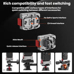 Adattatore di ricarica magnetico a sgancio rapido con doppia porta da 1/4" Flymile per DJI Osmo Pocket 3.