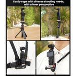 Adattatore di ricarica magnetico a sgancio rapido con doppia porta da 1/4" Flymile per DJI Osmo Pocket 3.